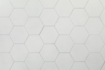Abstract soft light hexagon background. Seamless pattern geometric texture, repeat mosaic wallpaper
