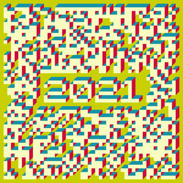 2021 Implementation of Edward Zajec &ldquo;Il Cubo&rdquo; from 1971. Essentially a Truchet tile set of 8 tiles and rules for placement art illustration