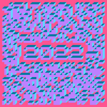 2022 Implementation of Edward Zajec &ldquo;Il Cubo&rdquo; from 1971. Essentially a Truchet tile set of 8 tiles and rules for placement art illustration