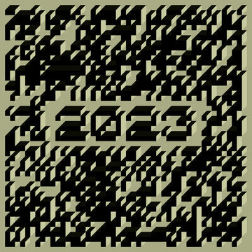 2023 Implementation of Edward Zajec &ldquo;Il Cubo&rdquo; from 1971. Essentially a Truchet tile set of 8 tiles and rules for placement art illustration