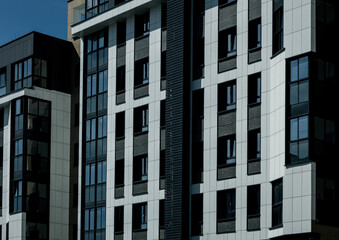 facade of a new modern multi-storey house