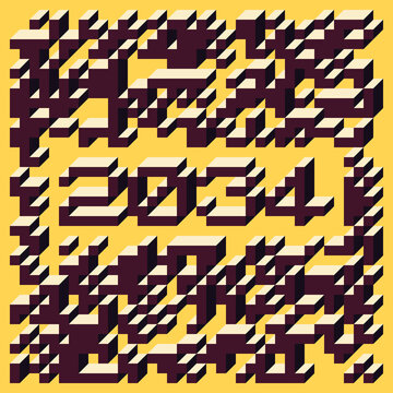 2034 Implementation of Edward Zajec &ldquo;Il Cubo&rdquo; from 1971. Essentially a Truchet tile set of 8 tiles and rules for placement art illustration