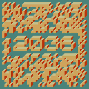 2036 Implementation of Edward Zajec &ldquo;Il Cubo&rdquo; from 1971. Essentially a Truchet tile set of 8 tiles and rules for placement art illustration