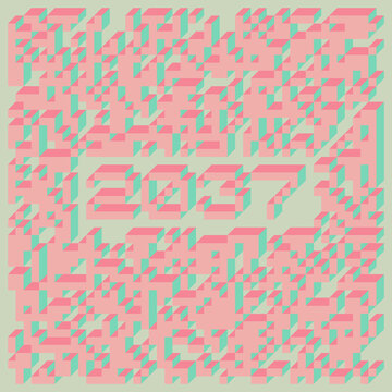 2037 Implementation of Edward Zajec &ldquo;Il Cubo&rdquo; from 1971. Essentially a Truchet tile set of 8 tiles and rules for placement art illustration