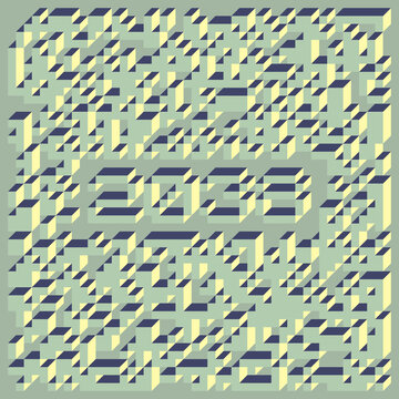 2038 Implementation of Edward Zajec &ldquo;Il Cubo&rdquo; from 1971. Essentially a Truchet tile set of 8 tiles and rules for placement art illustration