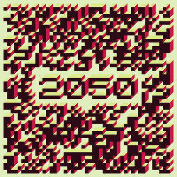 2050 Implementation of Edward Zajec &ldquo;Il Cubo&rdquo; from 1971. Essentially a Truchet tile set of 8 tiles and rules for placement art illustration