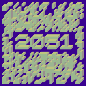 2051 Implementation of Edward Zajec &ldquo;Il Cubo&rdquo; from 1971. Essentially a Truchet tile set of 8 tiles and rules for placement art illustration