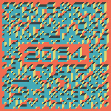 2064 Implementation of Edward Zajec &ldquo;Il Cubo&rdquo; from 1971. Essentially a Truchet tile set of 8 tiles and rules for placement art illustration