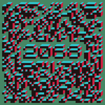 2068 Implementation of Edward Zajec &ldquo;Il Cubo&rdquo; from 1971. Essentially a Truchet tile set of 8 tiles and rules for placement art illustration