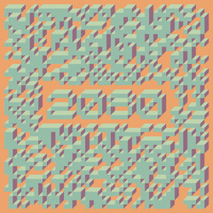 2080 Implementation of Edward Zajec “Il Cubo” from 1971. Essentially a Truchet tile set of 8 tiles and rules for placement art illustration