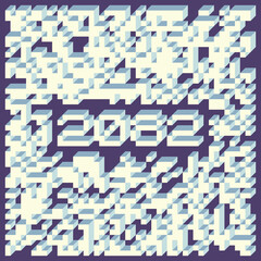 2082 Implementation of Edward Zajec &ldquo;Il Cubo&rdquo; from 1971. Essentially a Truchet tile set of 8 tiles and rules for placement art illustration