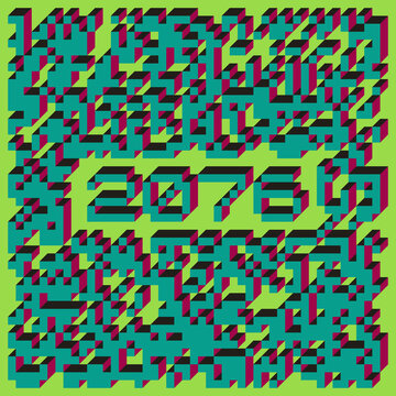 2076 Implementation of Edward Zajec &ldquo;Il Cubo&rdquo; from 1971. Essentially a Truchet tile set of 8 tiles and rules for placement art illustration
