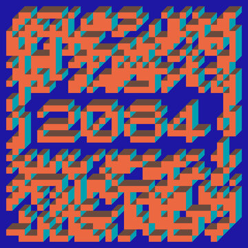 2084 Implementation of Edward Zajec &ldquo;Il Cubo&rdquo; from 1971. Essentially a Truchet tile set of 8 tiles and rules for placement art illustration