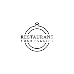 Creative simple modern Restaurant sign logo design template