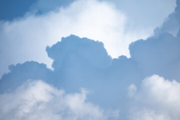 majestic looking fluffy Cumulonimbus couds 