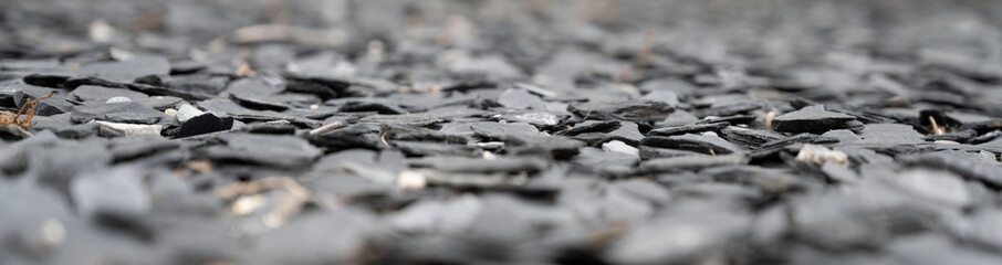 pavés d'ardoise en fondu