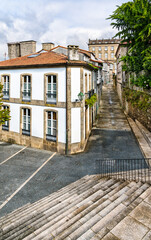 Fototapeta na wymiar Traditional architecture of Santiago de Compostela. UNESCO world heritage in Galicia, Spain