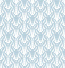 Vector seamless texture. Modern geometric background with wavy lines.