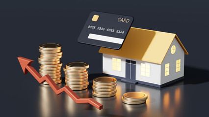 3D rendering of financial bank creativity