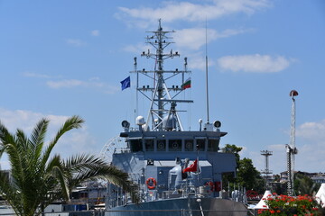 Naklejka premium Bulgaria, Varna, Black Sea port, transport,