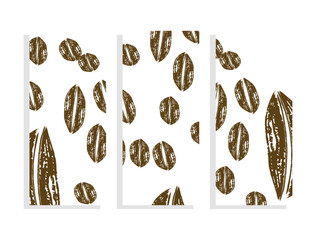 vector template set with coffee beans