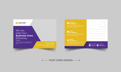 Corporate Professional Business Postcard Design, Corporate postcard template design. Event Card Design, Direct Mail EDDM Template, Invitation Design, Print Ready Corporate Professional Business