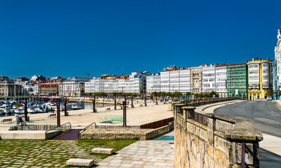 Traditional architecture in A Coruna - Galicia, Spain