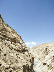 landscape with blue sky and clouds
