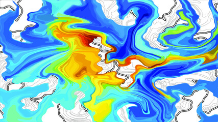 Vector abstract blue yellow graphic design Banner Pattern splash background template