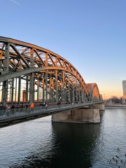 Naklejka premium Bridge (Hohenzollernbrücke) in Köln Germany. 