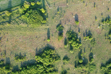 Just before sunset, beautiful aerial view of Galley and Warden Hills of Luton, England, UK, Drone's...