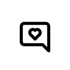 Heart in speech bubble icon. Love, like sign. Emotion, chat and Social Network. Vector EPS 10