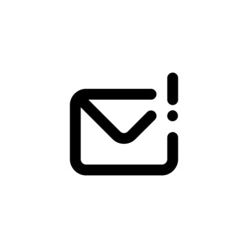 Important Message Vector Icon With Envelope And Attention Sign. Vector EPS 10
