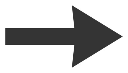 Right arrow vector illustration. Flat illustration iconic design of right arrow, isolated on a white background.