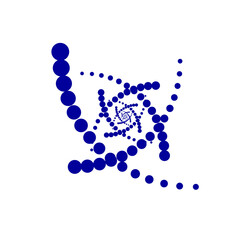 Vector logo design. A symbol of technology, pixels, the Internet, movement, speed. Vector illustration