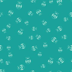 Green Web camera icon isolated seamless pattern on green background. Chat camera. Webcam icon. Vector