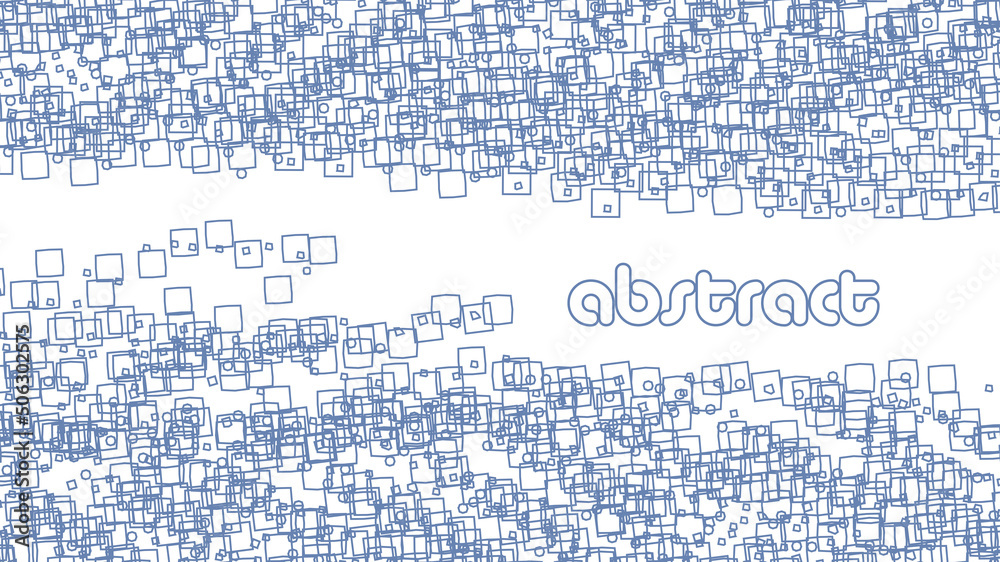 Poster Graphical quasi-geometric irregular contour abstraction. Meaningless vector pattern