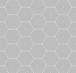 Abstract seamless geometric hexagons pattern.