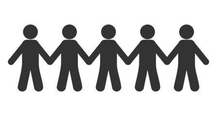 Men collective vector illustration. Flat illustration iconic design of men collective, isolated on a white background.