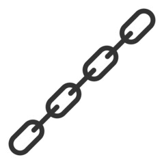 Chain vector illustration. Flat illustration iconic design of chain, isolated on a white background.