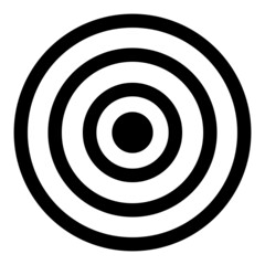 Concentric circles vector illustration. Flat illustration iconic design of concentric circles, isolated on a white background.