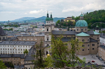 Fototapeta premium View of the Cathedral of St. Rupert and Virgil