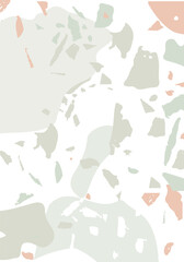 Terrazzo modern abstract template. Orange and