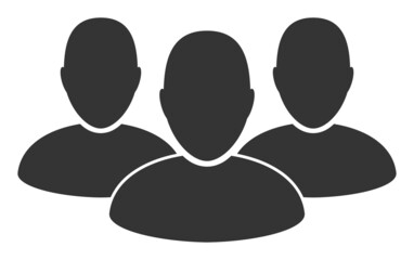 User group vector illustration. Flat illustration iconic design of user group, isolated on a white background.