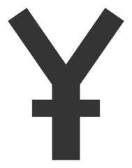 Obraz premium Yen vector illustration. Flat illustration iconic design of yen, isolated on a white background.