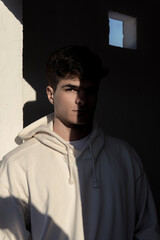 portrait with light and shadow