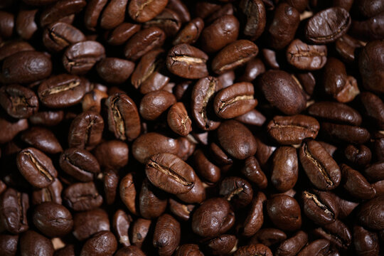 Roasted coffee beans backgroun