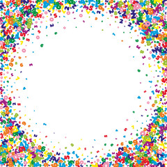 Falling vivid numbers. Math study concept with flying digits. Great back to school mathematics banner on white background. Falling numbers vector illustration.