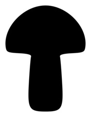 Mushroom vector illustration. Flat illustration iconic design of mushroom, isolated on a white background.
