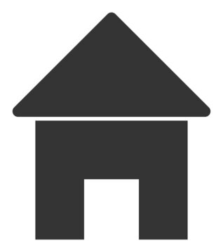 Home vector illustration. Flat illustration iconic design of home, isolated on a white background.